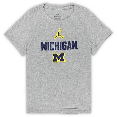 Preschool Jordan Brand Gray Michigan Wolverines Legend Slogan T-Shirt