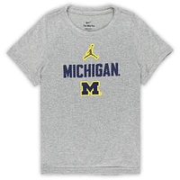 Preschool Jordan Brand Gray Michigan Wolverines Legend Slogan T-Shirt