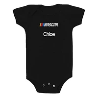 Newborn & Infant Chad Jake  Black NASCAR Personalized Bodysuit