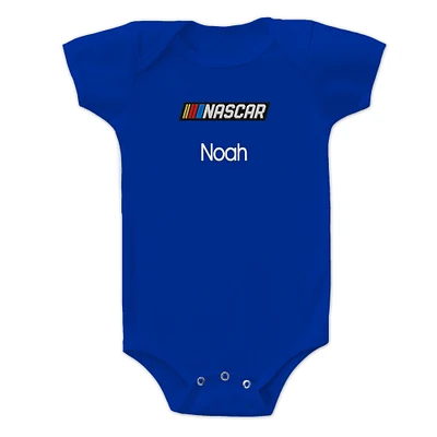 Newborn & Infant Chad Jake  Royal NASCAR Personalized Bodysuit