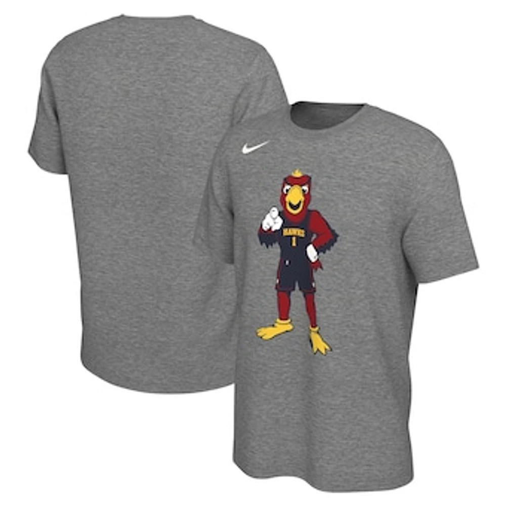 Unisex Nike Heather Charcoal Atlanta Hawks Team Mascot T-Shirt