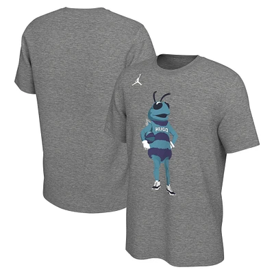 Unisex Jordan Brand Heather Charcoal Charlotte Hornets Team Mascot T-Shirt