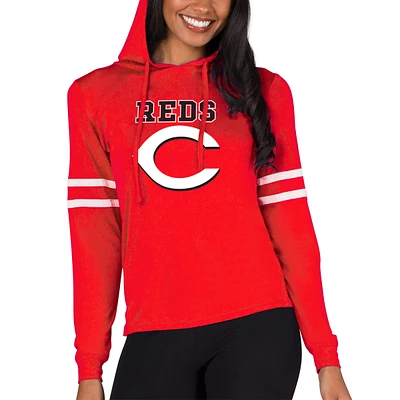 Women's Concepts Sport  Red Cincinnati Reds Marathon Lightweight Lounge Pullover Hoodie