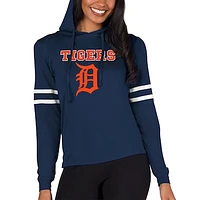 Women's Concepts Sport  Navy Detroit Tigers Marathon Lightweight Lounge Pullover Hoodie