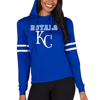 Women's Concepts Sport  Royal Kansas City Royals Marathon Lightweight Lounge Pullover Hoodie