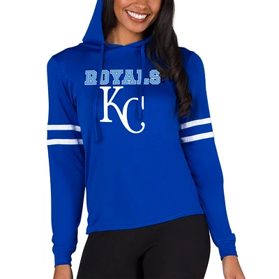 Women's Concepts Sport  Royal Kansas City Royals Marathon Lightweight Lounge Pullover Hoodie
