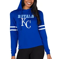 Women's Concepts Sport  Royal Kansas City Royals Marathon Lightweight Lounge Pullover Hoodie