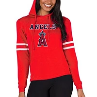 Women's Concepts Sport  Red Los Angeles Angels Marathon Lightweight Lounge Pullover Hoodie