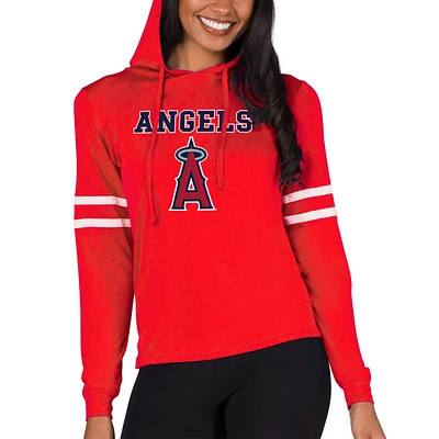 Women's Concepts Sport  Red Los Angeles Angels Marathon Lightweight Lounge Pullover Hoodie