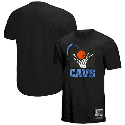 Unisex Mitchell & Ness Gray Cleveland Cavaliers Hardwood Classics MVP Throwback Logo T-Shirt