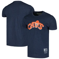 Unisex Mitchell & Ness  Navy Cleveland Cavaliers Hardwood Classics MVP Throwback Logo T-Shirt