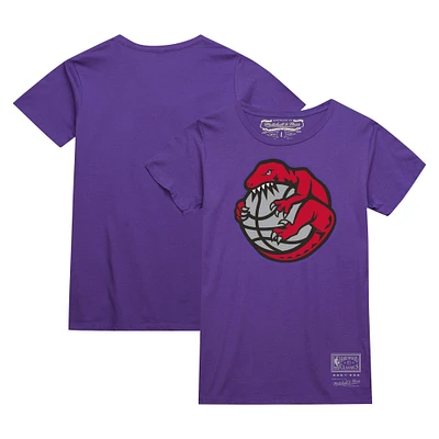 Unisex Mitchell & Ness  Purple Toronto Raptors Hardwood Classics MVP Throwback Logo T-Shirt