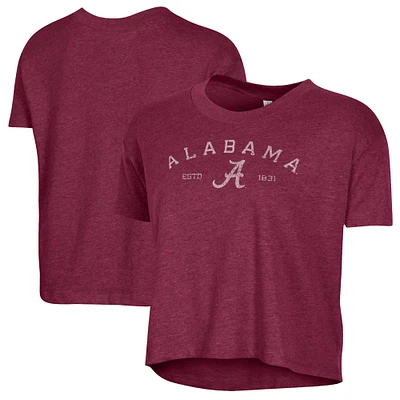 Women's Alternative Apparel  Crimson Alabama Tide Retro Jersey Headliner Cropped T-Shirt