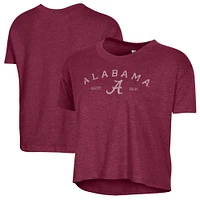 Women's Alternative Apparel  Crimson Alabama Tide Retro Jersey Headliner Cropped T-Shirt