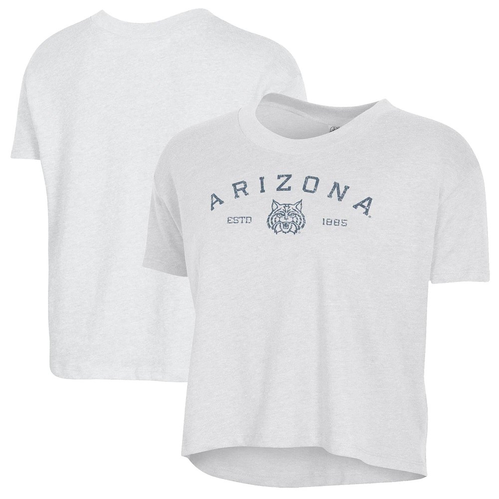 Women's Alternative Apparel White Arizona Wildcats Retro Jersey Headliner Cropped T-Shirt