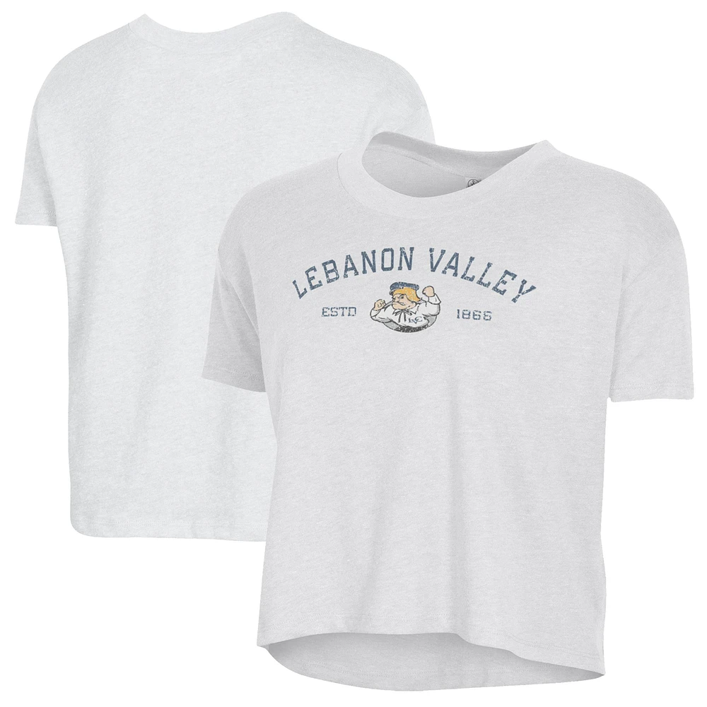 Women's Alternative Apparel Lebanon Valley College Retro Jersey Headliner Cropped T-Shirt