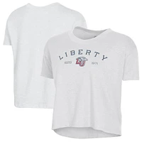 Women's Alternative Apparel  White Liberty Flames Retro Jersey Headliner Cropped T-Shirt