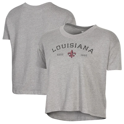 Women's Alternative Apparel  Gray Louisiana Ragin' Cajuns Retro Jersey Headliner Cropped T-Shirt