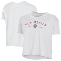Women's Alternative Apparel  White New Mexico Lobos Retro Jersey Headliner Cropped T-Shirt