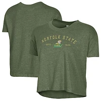 Women's Alternative Apparel  Green Norfolk State Spartans Retro Jersey Headliner Cropped T-Shirt