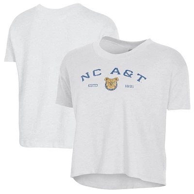 Women's Alternative Apparel  White North Carolina A&T Aggies Retro Jersey Headliner Cropped T-Shirt