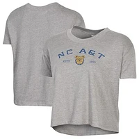Women's Alternative Apparel  Gray North Carolina A&T Aggies Retro Jersey Headliner Cropped T-Shirt