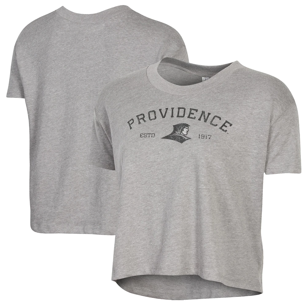 Women's Alternative Apparel Gray Providence Friars Retro Jersey Headliner Cropped T-Shirt