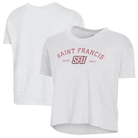 Women's Alternative Apparel  White Saint Francis Red Flash Retro Jersey Headliner Cropped T-Shirt