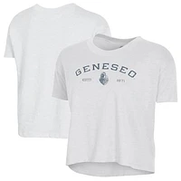 Women's Alternative Apparel  White SUNY Geneseo Knights Retro Jersey Headliner Cropped T-Shirt