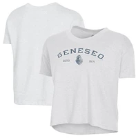 Women's Alternative Apparel  White SUNY Geneseo Knights Retro Jersey Headliner Cropped T-Shirt