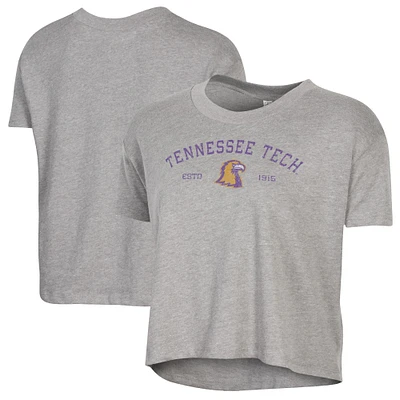 Women's Alternative Apparel  Gray Tennessee Tech Golden Eagles Retro Jersey Headliner Cropped T-Shirt