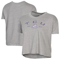 Women's Alternative Apparel  Gray TCU Horned Frogs Retro Jersey Headliner Cropped T-Shirt
