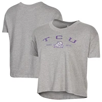 Women's Alternative Apparel  Gray TCU Horned Frogs Retro Jersey Headliner Cropped T-Shirt