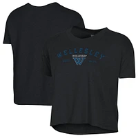 Women's Alternative Apparel  Black Wellesley Blue Retro Jersey Headliner Cropped T-Shirt