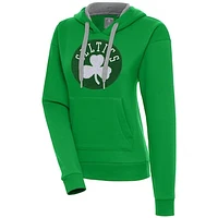 Women's Antigua  Kelly Green Boston Celtics Victory Pullover Hoodie
