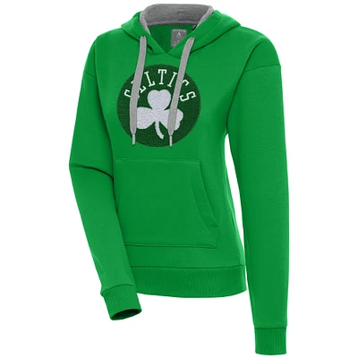 Women's Antigua  Kelly Green Boston Celtics Victory Pullover Hoodie