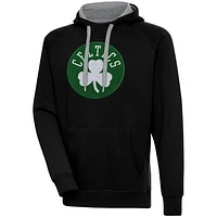 Men's Antigua  Black Boston Celtics Victory Pullover Hoodie