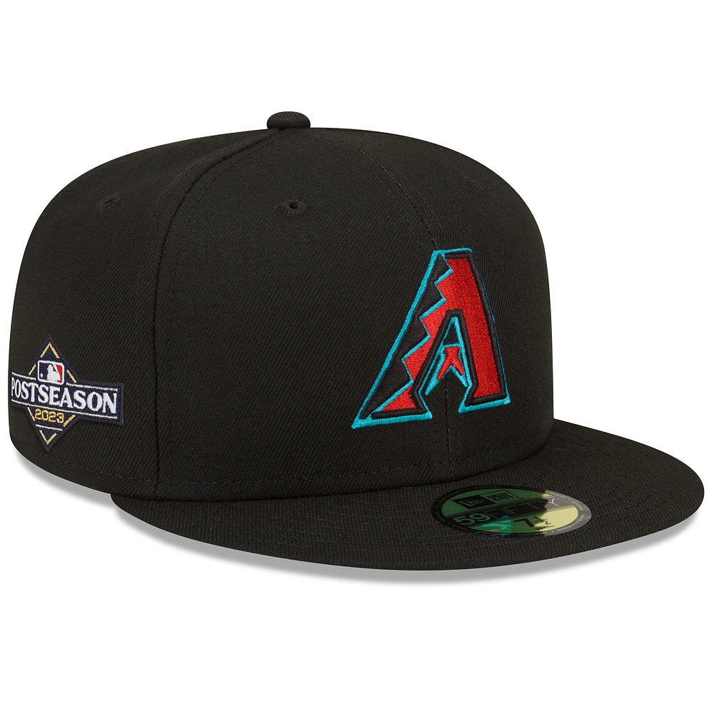 Men's New Era  Black Arizona Diamondbacks 2023 Postseason Side Patch 59FIFTY Fitted Hat