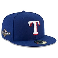 Men's New Era  Royal Texas Rangers 2023 Postseason Side Patch 59FIFTY Fitted Hat