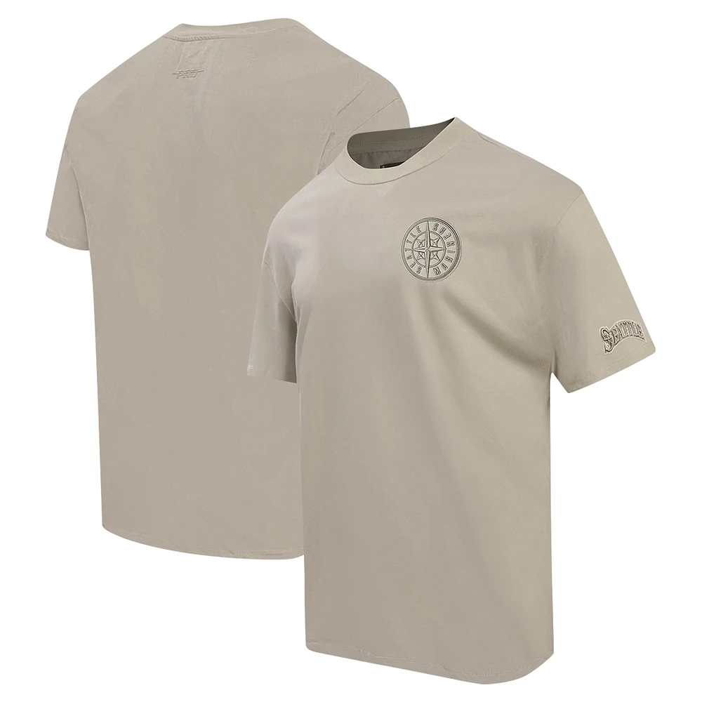 Men's Pro Standard Tan Seattle Mariners Neutral Drop Shoulder T-Shirt