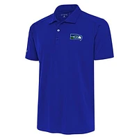 Men's Antigua Royal Seattle Seahawks Throwback Logo Tribute Polo