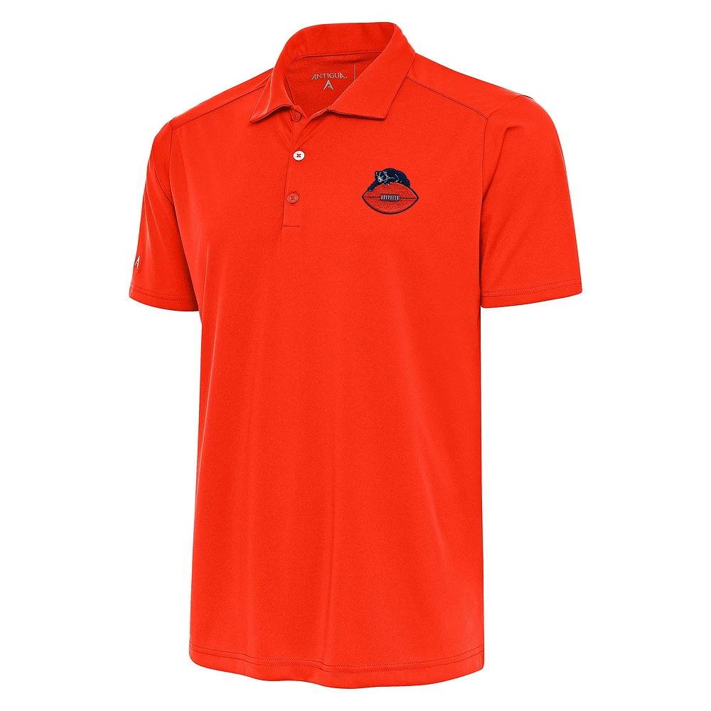 Men's Antigua Orange Chicago Bears Throwback Logo Tribute Polo