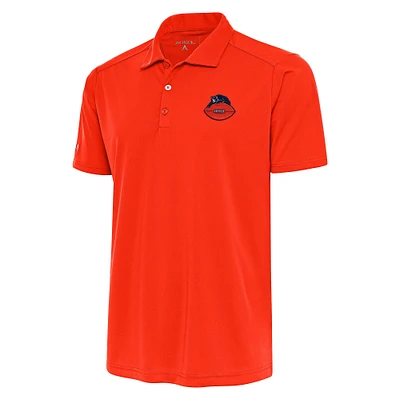 Men's Antigua Orange Chicago Bears Throwback Logo Tribute Polo