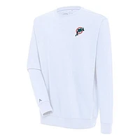 Men's Antigua Miami Dolphins Throwback Logo Victory Pullover Sweatshirt