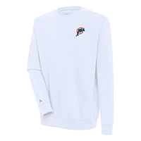 Men's Antigua Miami Dolphins Throwback Logo Victory Pullover Sweatshirt
