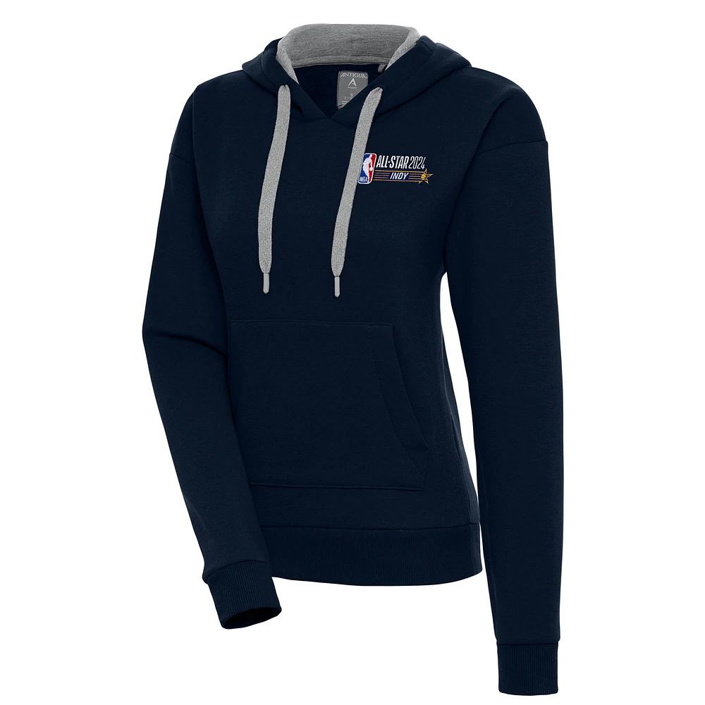 Women's Antigua  Navy 2024 NBA All-Star Game Victory Pullover Hoodie