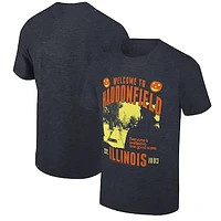 Men's Ripple Junction Michael Myers Heather Charcoal/Orange Halloween Welcome To Haddonfield Graphic T-Shirt