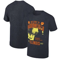 Men's Ripple Junction Michael Myers Heather Charcoal/Orange Halloween Welcome To Haddonfield Graphic T-Shirt