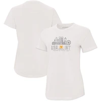 Women's Ahead  White 2024 Presidents Cup Skyline Aurora V-Neck T-Shirt