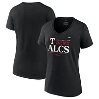 Women's Fanatics  Black Texas Rangers 2023 Division Series Winner Locker Room V-Neck T-Shirt